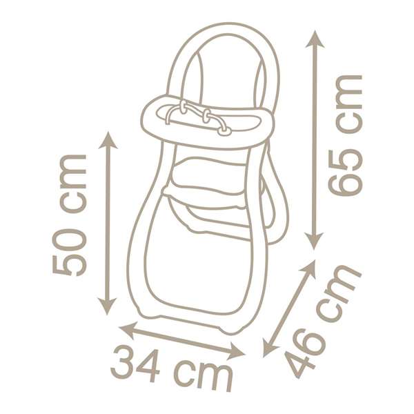 Smoby Baby Nurse Trona de Juguete para Muñecas de hasta 42 cm con Accesorios | Material Plástico, Edad Recomendada 18+ Meses