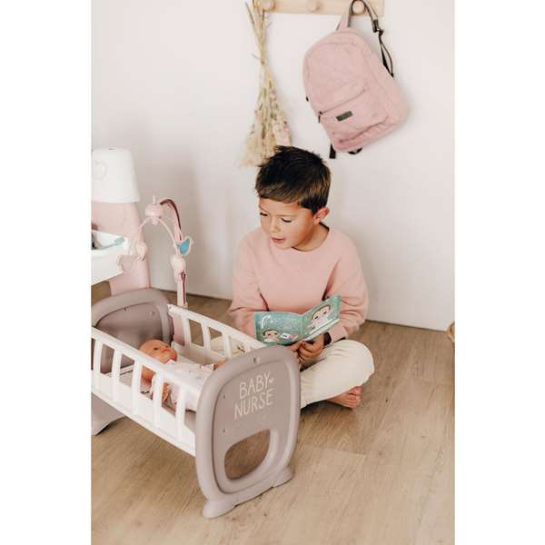 Smoby Casa de los Bebés Baby Nurse con 3 Áreas de Juego, para Muñecos de hasta 42cm, Dimensiones 149x71x71cm, Edad +3 Años