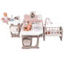 Smoby Casa de los Bebés Baby Nurse con 3 Áreas de Juego, para Muñecos de hasta 42cm, Dimensiones 149x71x71cm, Edad +3 Años