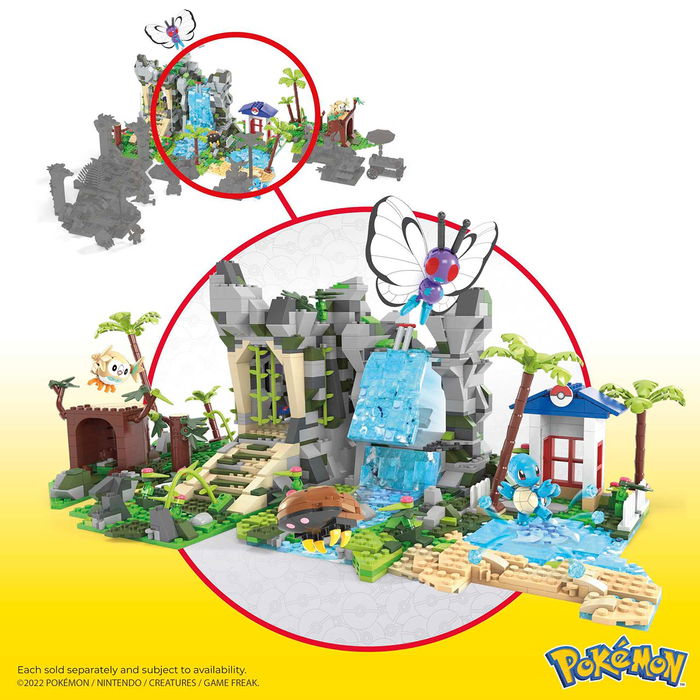 Mega Bloks Pokemon Expedición Jungla HHN61 Set de Construcción con 4 Personajes y 1350 Piezas +8 Años