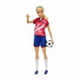 Barbie Futbolista con Camiseta Roja y Balón de Fútbol