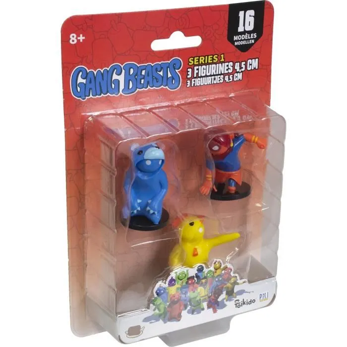 Gang Beasts - 3 figuras de 4,5 cm - Lote n.º 2 - Figuras coleccionables - Videojuegos - Lansay