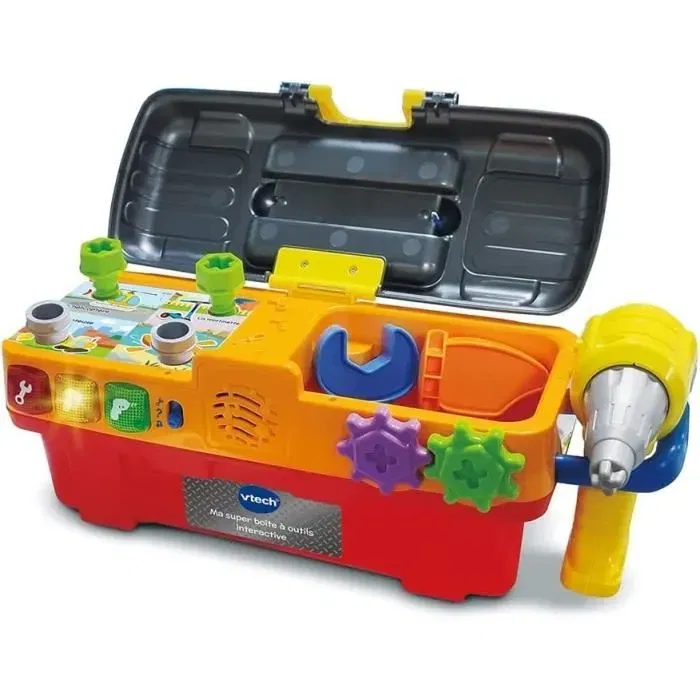 Vtech 1,2,3 Imitame Mi Gran Caja de Herramientas Interactiva Juguete de Imitación para Niños Idioma Francés