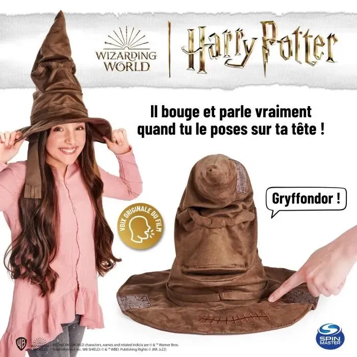 Spin Master Sombrero Mágico Interactivo Wizarding World Bilingüe Francés/Inglés 5+ Años