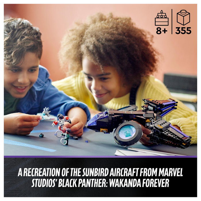 LEGO Marvel Super Heroes Shuri's Sunbird - Juego de Construcción 355 Piezas para Niños Niñas a Partir de 8 Años