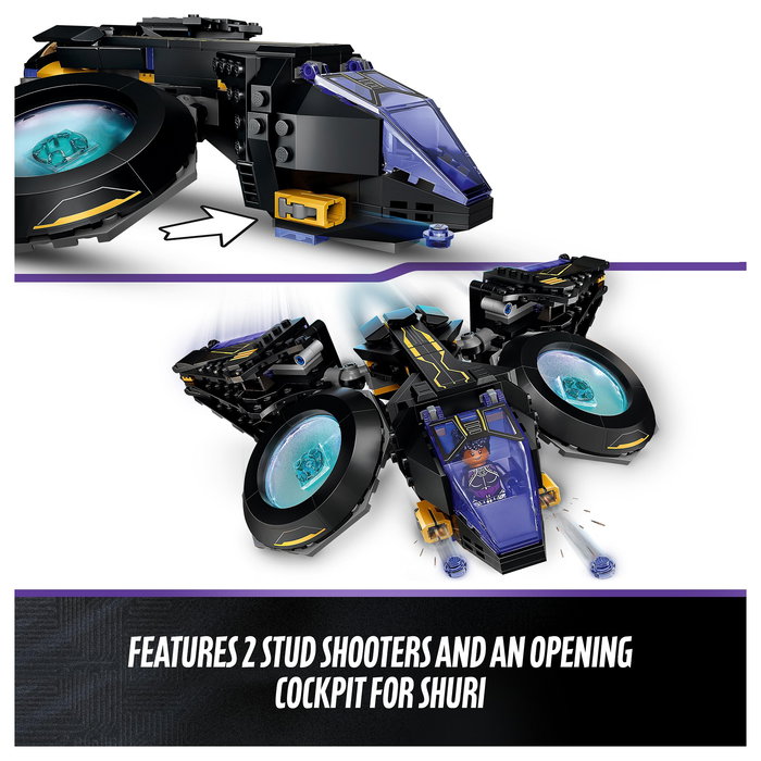 LEGO Marvel Super Heroes Shuri's Sunbird - Juego de Construcción 355 Piezas para Niños Niñas a Partir de 8 Años