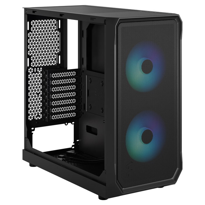 Fractal Design Focus 2 RGB Black Window - Caja de PC ATX/Micro-ATX/Mini-ITX con Ventana Lateral e Iluminación RGB