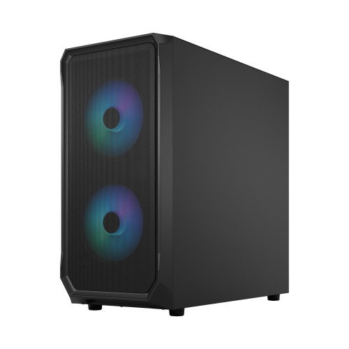 Fractal Design FD-C-FOC2A-03 Focus 2 Caja de PC Negra ATX, micro ATX, Mini-ITX con Ventana Lateral y Control RGB