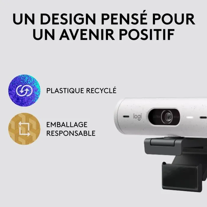 Logitech Brio 500 Webcam Full HD Blanco