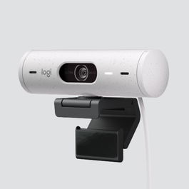 Logitech Brio 500 Webcam 4 MP, 1080p/30 fps, Campo Visual Ajustable, Enfoque Automático, Blanco Crudo