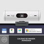 Logitech Brio 500 Webcam 4 MP, 1080p/30 fps, Campo Visual Ajustable, Enfoque Automático, Blanco Crudo