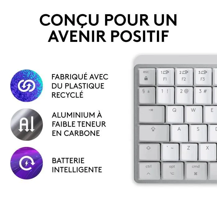 Logitech MX Mechanical Mini Teclado Inalambrico para Mac Gris Pala