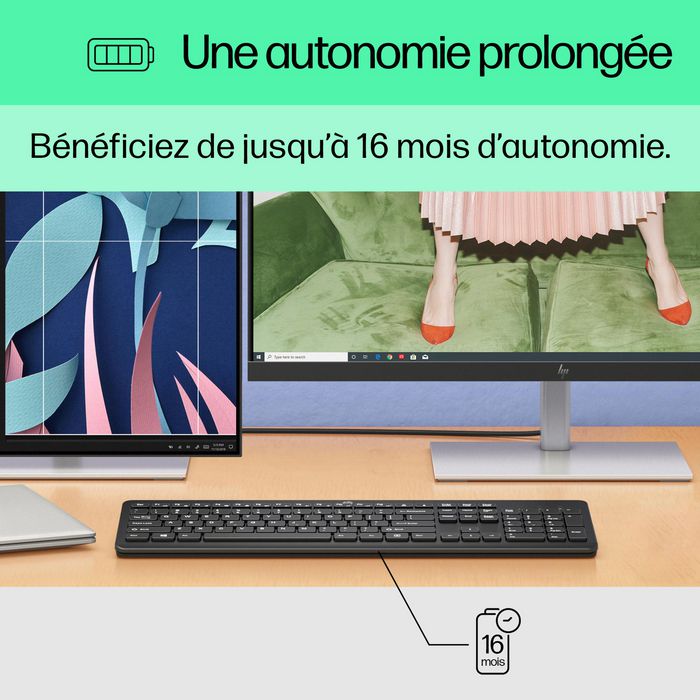 HP Teclado inalámbrico 230 - Negro - Azerty HP Teclado inalámbrico 230 - Negro - Azerty