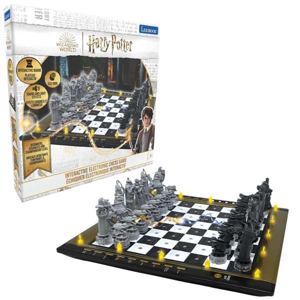 Lexibook Juego de Ajedrez Electrónico Harry Potter con Luces y Sonidos, Edad Recomendada 7 Años y Más, Multilingüe