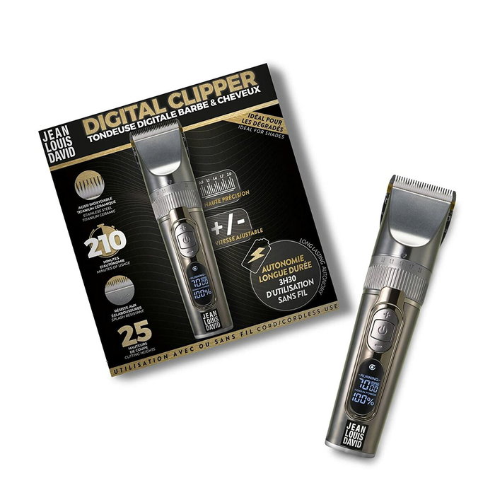 Jean Louis David Cortacésped 2 en 1 cabello digital y barba Jean Louis David Cortacésped 2 en 1 cabello digital y barba