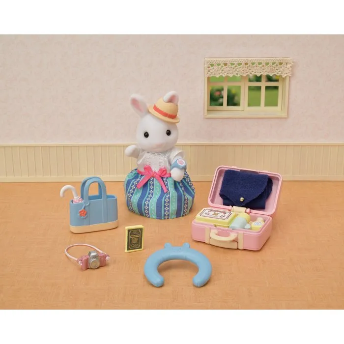 Sylvanian Families La madre de Snow Rabbit y su maleta de fin de semana