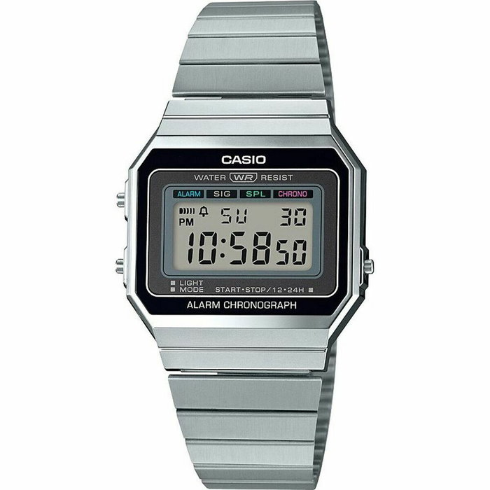 Casio Reloj Vintage A700W-1A con correa de acero inoxidable