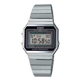 Casio Reloj Vintage A700W-1A con correa de acero inoxidable