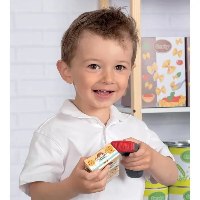 Smoby Caja registradora grande con 30 accesorios incluidos, para niños a partir de 3 años Smoby Caja registradora grande con 30 accesorios incluidos, para niños a partir de 3 años