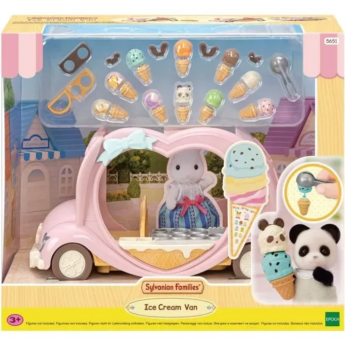 Sylvanian Families 5651 El Comerciante de Hielo Itinerante Muñecos de Juguete para Niños a Partir de 3 Años