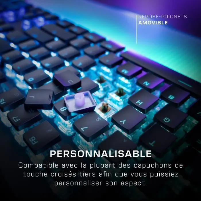 Roccat ROC0731855520145 Teclado Óptico y Mecánico Vulcan II Max Azerty Negro