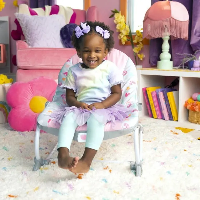 Transat Bright Stars Disney Baby Minnie - Evolutif - 2 Posiciones de inclinación - 61 x 86 x 71 cm - Multicolor rosa - nacimientos