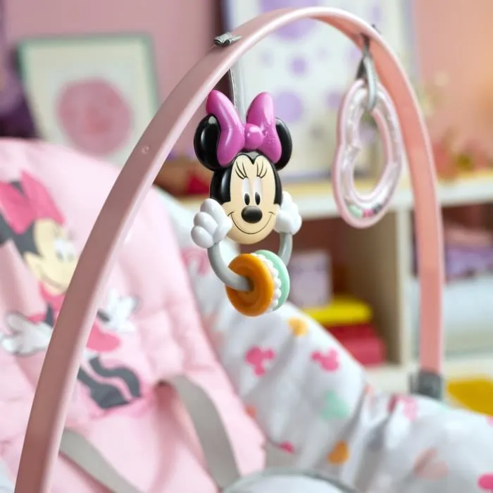 Transat Bright Stars Disney Baby Minnie - Evolutif - 2 Posiciones de inclinación - 61 x 86 x 71 cm - Multicolor rosa - nacimientos