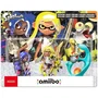 Nintendo Pack Amiibo Splatoon 3 - Octaling (azul), Inkling (amarillo) y Salmioche