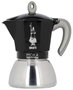 Bialetti Moka Induction Cafetera italiana de 6 tazas, Negro y Plata