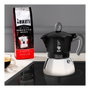 Bialetti Moka Induction Cafetera italiana de 6 tazas, Negro y Plata