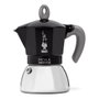Bialetti Moka Induction Cafetera italiana de 6 tazas, Negro y Plata