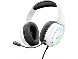 G-Lab Auriculares Gaming Korp Radium, Blanco, Conector Jack 3.5 mm y USB