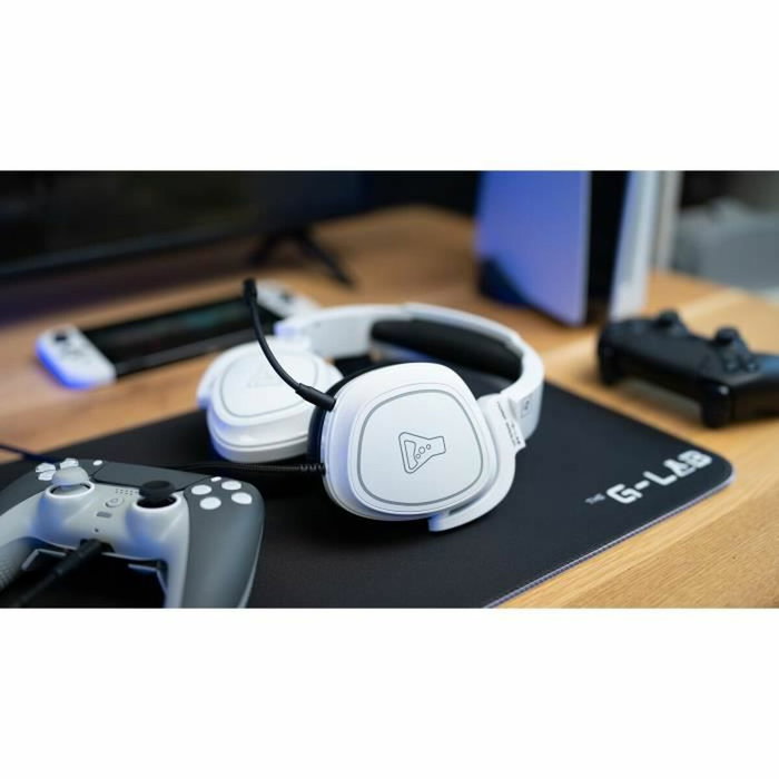 The G-Lab Korp Radium White Auriculares Gaming RGB Blanco