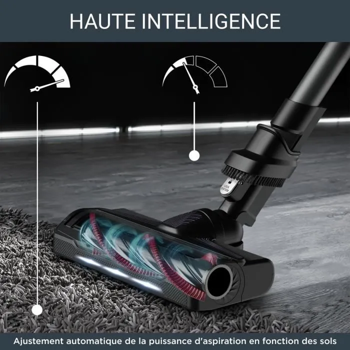 Rowenta x -force flex 9.60 alergia - aspiradora de escobas inalámbricas, tubo flexible, ultra luz, 45 minutos de autonomía, kit de alergia, rh2038wo