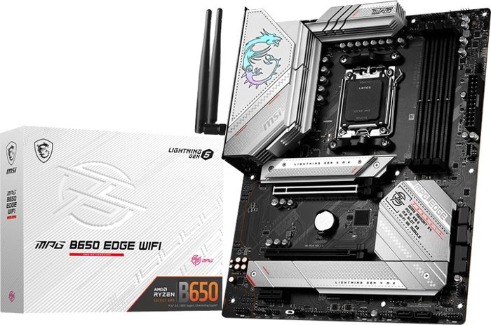 MSI MPG B650 EDGE WIFI ATX, AMD B650, DDR5, Negro/Plata
