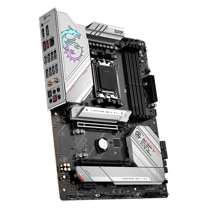 MSI MPG B650 EDGE WiFi ATX Placa Base (AM5, AMD B650, AMD Ryzen 7000, DDR5 128GB, Wi-Fi 6E, Bluetooth 5.2, USB 3.2, 2.5G LAN, PCIe, HDMI 2.1) - Negro/Plata