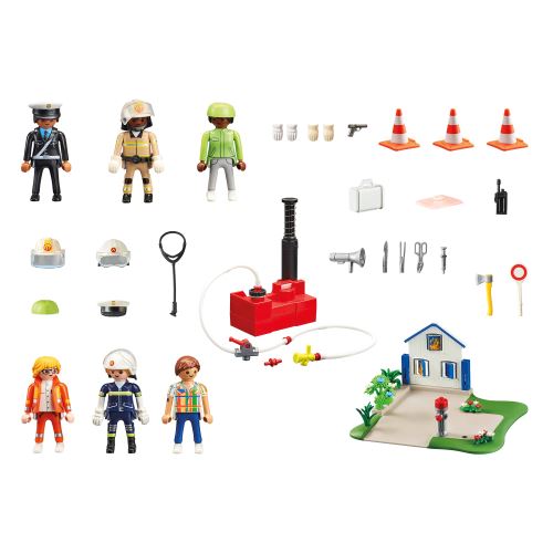PLAYMOBIL 70980 My Figures: Misión De Rescate - Set de Construcción de Figuras con más de 1000 Combinaciones, Incluye Escenario y Accesorios, para +4 Años