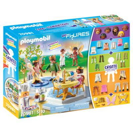 Playmobil My Figures: El Baile Magico - Set de juego creativo para figuras personalizables con más de 1000 combinaciones, figuras de princesa y príncipe, arco de flores y accesorios