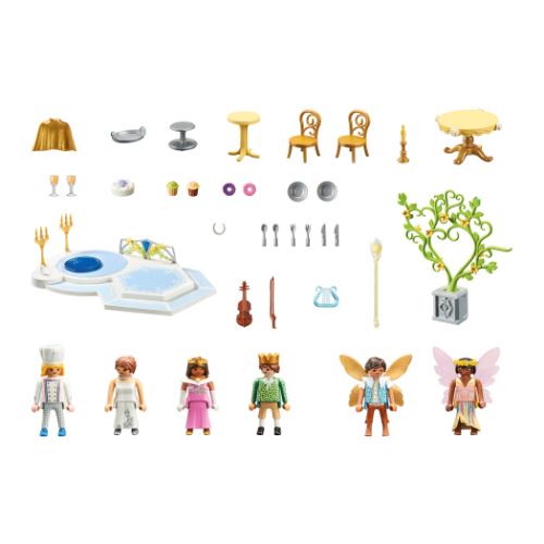 Playmobil My Figures: El Baile Magico - Set de juego creativo para figuras personalizables con más de 1000 combinaciones, figuras de princesa y príncipe, arco de flores y accesorios