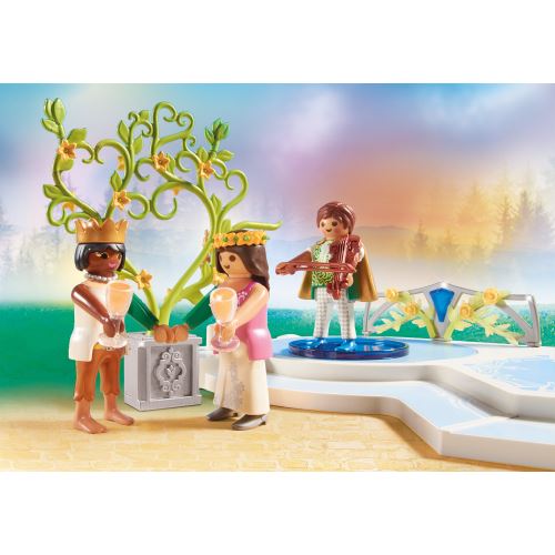 Playmobil My Figures: El Baile Magico - Set de juego creativo para figuras personalizables con más de 1000 combinaciones, figuras de princesa y príncipe, arco de flores y accesorios