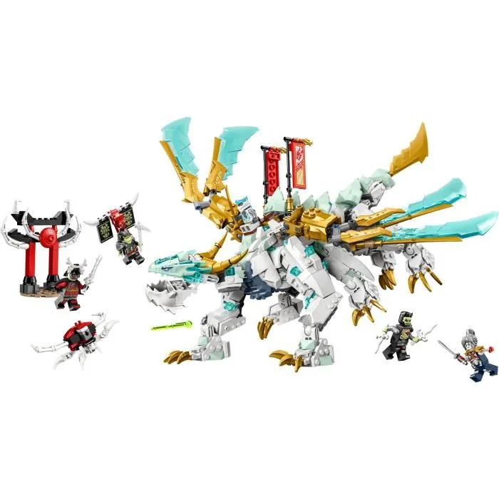 LEGO NINJAGO 71786 El helado de Dragón de Zane de criatura, juguete 2 en 1, figura de dragón y minifigurinas