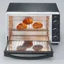 Severin TO2058 Mini Horno de Convección 42 L con Giro y Piedra para Pizza, 1800 W, Temporizador 120 Min, Negro/Acero Inoxidable