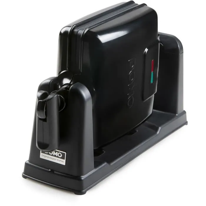 Domo DO9224W Domo Rotary Waffle Iron - Rotario a 180° - Antiadherente - Mango Frío - 2 Personas