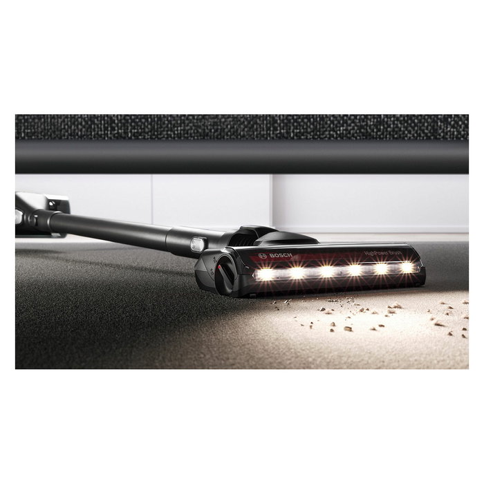 Bosch BBS611LAG Aspiradora escoba sin bolsa, 2 en 1, con batería de 18V y 30 min autonomía, color azul, cepillo rectangular, 0.3L