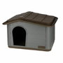 Kerbl Casa para gatos Paola Eco - 60 x 51 x 41 cm - gris y marrón