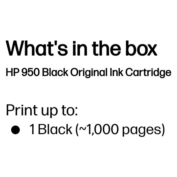 HP Cartucho de tinta negro 950 Officejet