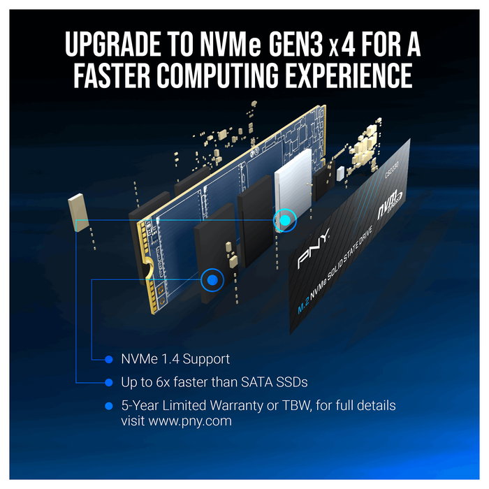 PNY CS2230 1TB SSD M.2 2280 PCIe 3.0 x4 NVMe - Lectura 3300 MB/s, Escritura 2600 MB/s (M280CS2230-1TB-RB) PNY CS2230 1TB SSD M.2 2280 PCIe 3.0 x4 NVMe - Lectura 3300 MB/s, Escritura 2600 MB/s (M280CS2230-1TB-RB)
