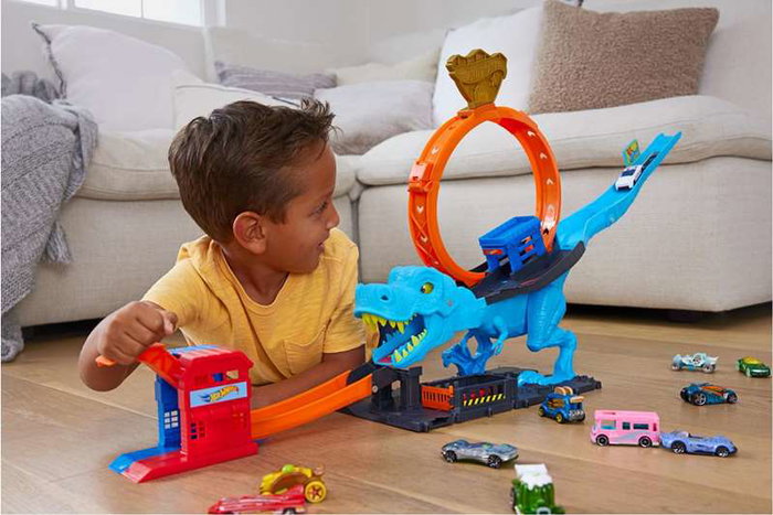 Mattel Hot Wheels Pista Mordida de T-Rex Conjunto de Juego para Niños 3-4 Años