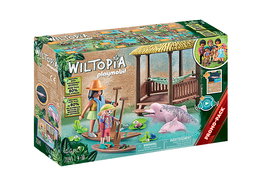 Playmobil Wiltopia Tour Remo Con Delfines de Río y Figuras de Niños con Tablas SUP