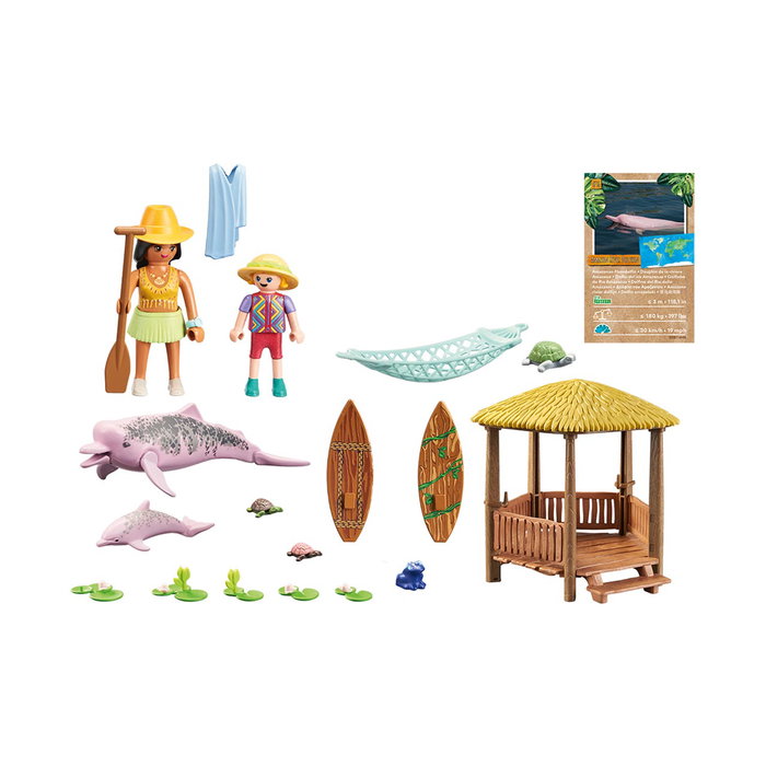 PLAYMOBIL Wiltopia Tour de remo con delfines de río